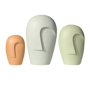 Nordic FACE <span class=keywords><strong>vaso</strong></span> Modern Home Decoration Table Decor alto statua arancione scultura ceramica porcellana testa fioriera <span class=keywords><strong>vaso</strong></span> per fiore - Product Image 6