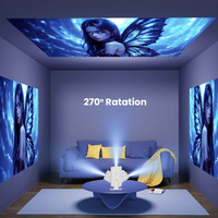 Puce Android 13.0 Amlogic T950S AUTO Keystone Projecteur vidéo pour maison intelligente haute luminosité