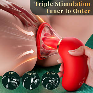 Nuovo vibratore portatile con leccettone rotante per donne che stuzzano il seno e che allattano giocattoli sessuali all'ingrosso - Product Image 6