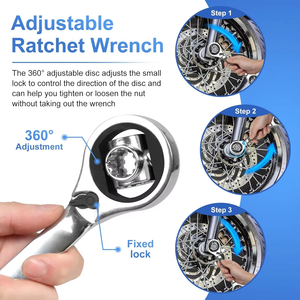 52 in 1 <strong>Adjustable</strong> Ratchet Socket <strong>Wrench</strong> Set Carbon Steel DIY Grade Hand Tools Chrome Finish for Industrial <strong>Use</strong> Pack Box - Product Image 4