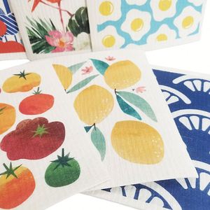 Paños de Cocina Reutilizables Personalizados de Fábrica, Paños de Cocina Suaves, Paños de Cocina Suecos, Esponja de Celulosa Ecológica, Paños de Cocina de Microfibra - Product Image 3