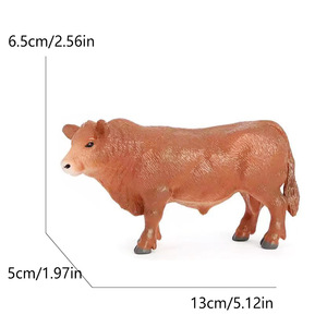 Modelo de vaca silvestre de simulación transfronteriza, búfalo, rinoceronte, <span class=keywords><strong>takin</strong></span>, vaca Simmental amarilla, PVC para ensamblaje y cognición infantil - Product Image 4