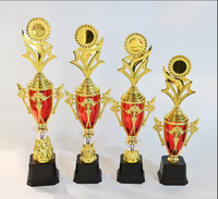 Trophées en plastique bon marché en or rose design acrylique pour les récompenses sportives et décoration de la maison modèle de tasse de trophée souvenir