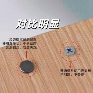 Custom Made Self Tapping Screws 4x30 Gunmetal Black Decorative Caps For Wood Cabinet Wardrobe - Product Image 1