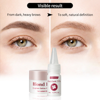 Kit de décoloration des sourcils ICONSIGN pour correction de la couleur, avec oxydant à 3 % pour éclaircir les sourcils et éliminer la teinture, poudre de 8 g avec révélateur
