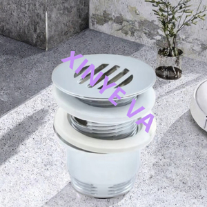 Modern Style Bathroom Pop-Up <strong>Drain</strong> Valve Brass Grid Drainer <strong>Overflow</strong> for Wash <strong>Basin</strong> - Product Image 3