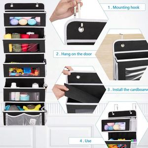 Organizador para Colgar Sobre la Puerta con 4 Bolsillos de Gran Capacidad y 10 Bolsillos de Malla, Organizador Colgante para Dormitorio - Product Image 2