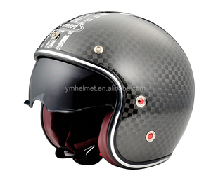 Professionnel personnalisé 3K 5K en fibre de carbone moto moitié aec <span class=keywords><strong>casque</strong></span> <span class=keywords><strong>jet</strong></span> Rétro vintage <span class=keywords><strong>casque</strong></span> avec pic - Product Image 2