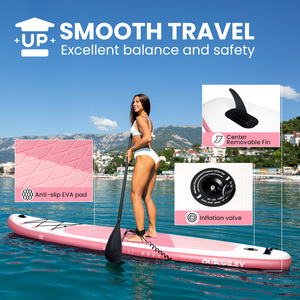 Entrepôt américain livraison gratuite planche de <span class=keywords><strong>paddle</strong></span> <span class=keywords><strong>gonflable</strong></span> planche de surf <span class=keywords><strong>rose</strong></span> Outdoor Traveler Paddleboarding - Product Image 6