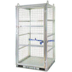 מיכל רשת תיל מגולוון ותא אחסון מותאם אישית מפלדה כבדה לאחסון בלוני גז תעשייתיים - Product Image 1