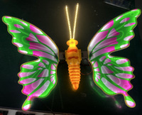 Lumières décoratives de Noël en forme de papillon LED mobiles
