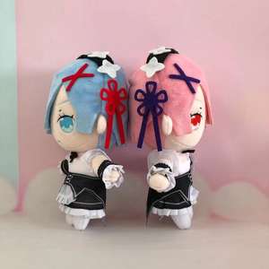 Peluche Anime Re:Zero - Starting Life in Another World, 20CM, <span class=keywords><strong>Rem</strong></span> e Ram, Bambola Morbida e Carina - Product Image 4