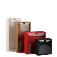 China Herstellung Custom Design heißer Verkauf einfache transparente PVC Kraft Box Geschenk box Verpackung mit Logo