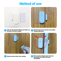 Alarm Pintu dan Jendela Portabel ABS Laris Manis, Alarm Suara dengan Remote Control, Magnetik untuk Rumah dan Toko, Peralatan Alarm Anti Maling