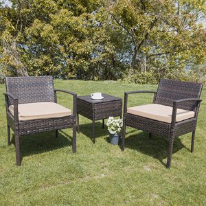 Comercio electrónico Venta caliente Garden Bistro Set Silla de mimbre Muebles de <span class=keywords><strong>exterior</strong></span> <span class=keywords><strong>Patio</strong></span> Conversación Set Balcón Sillón - Product Image 2
