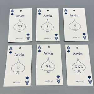 Cartes de poker personnalisées à la mode avec logo pour étiquettes de vêtements - Product Image 2