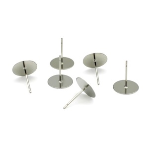 Anno Jewelry Stainless Steel Flat Head Earring Posts Round <b>Studs</b> <b>Titanium</b> Steel DIY Jewelry Accessories - Product Image 3