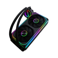 Refroidisseur liquide AIO Manmu Black 120 mm RGB avec roulement fluide, PWM 4 broches, faible bruit, dissipateur thermique en plastique pour boîtier d'ordinateur de jeu