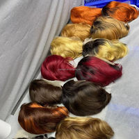 Promotion à 15 $ : Perruques Courtes en Cheveux Humains Pas Chères, Perruques Frontales 13x4 en Dentelle Complète, Cheveux Humains Vierges Bruts pour Femmes