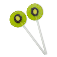 OEM/ODM fabriek groothandel op maat gemaakte HALAL fruitplakjes harde snoepjes lolly's meerdere fruit smaken korte stokjes voor supermarkten
