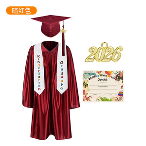 Conjunto de Toga de Graduación para Jardín de Niños, Azul Marino, 2026, Accesorios para Fotos de Diploma, Ropa Formal para Niños, Uniforme Escolar - Product Image 3