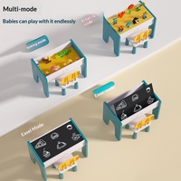 Bloques de Construcción de Madera para Niños, Mesa de Juego Educativa con Partículas para Edades de 4 a 6 Años, Juego de Ensamblaje para Aprendizaje Temprano