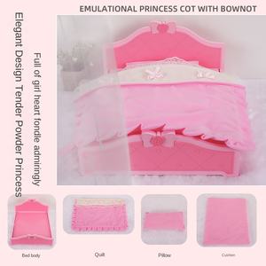 <span class=keywords><strong>Maison</strong></span> <span class=keywords><strong>de</strong></span> jeu en bois unisexe, mini lit <span class=keywords><strong>de</strong></span> princesse et lit <span class=keywords><strong>de</strong></span> poupée, jouet <span class=keywords><strong>de</strong></span> simulation pour la <span class=keywords><strong>maison</strong></span>, cadeau pour enfants - Product Image 2