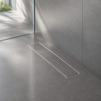 Prix d'usine – Drain de surface linéaire esthétique en acier inoxydable 304 massif brossé pour salle de bain et douche