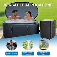 ICEMEND Refroidisseur de bain de glace 0.5hp 1 Hp avec seau gonflable carré Baignoire de refroidissement froide autoportante pour spa intérieur extérieur