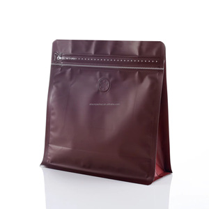 Magic Cube otto sacchetti di caffè sigillati laterali 150g 250g <span class=keywords><strong>0</strong></span>.5kg 1kg con valvola e linguetta per aprire i sacchetti di chicchi di caffè con cerniera - Product Image 1