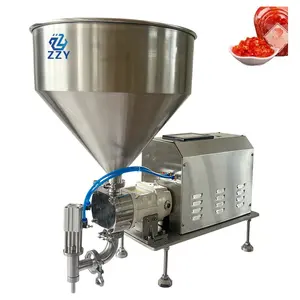 Servo Semi Automatic Paste Liquid Rotor Pump Filling Machine Chili Sauce Sesame Sauce Peanut Jar Bottle Filling Machine