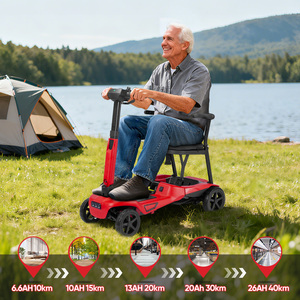 Yile 985L Stylish Red Foldable Scooter for Adults, 17kg Lightweight City With Dual <b>Battery</b> Extended Range E985L 1. Ultra-Lightwe - Product Image 5
