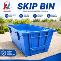 Conteneur à déchets hydraulique à crochet de levage, bac à déchets robuste, bac à déchets mobile pour la construction, la démolition et le transport de déchets