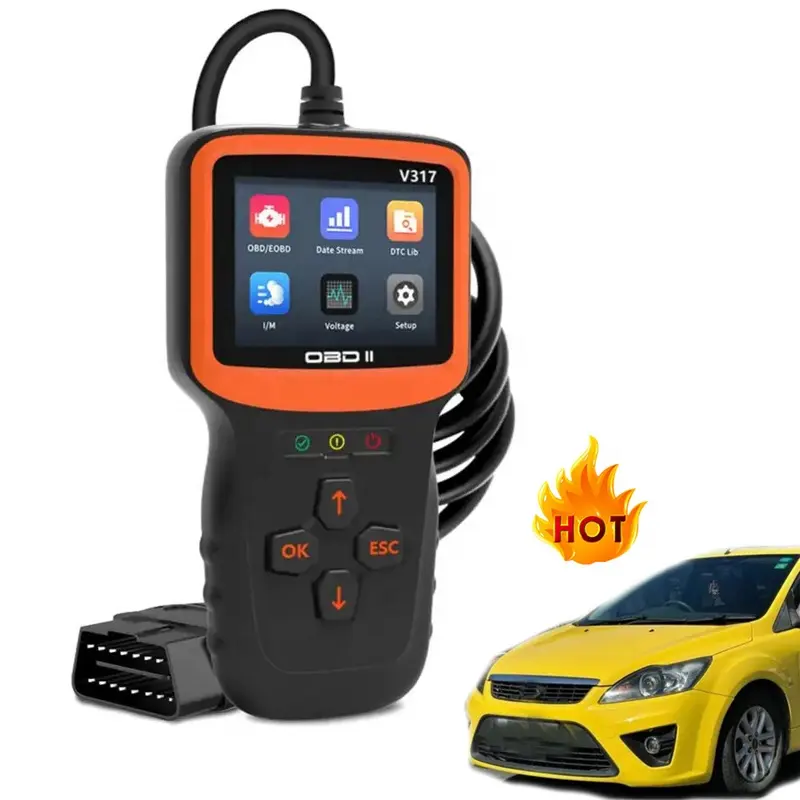 OBD2 pemindai pembaca kode mesin, cek otomatis Creader 3001 mobil OBDII pemindai OBD tes tegangan baterai escaner automotriz CR 319