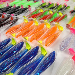 Señuelo de Pesca Elástico de 8cm y 5.1g, Tipo Gusano con Cola en T, de Acero Inoxidable, Marca FUN, Resistente a Mordeduras, Color Negro 7 - Product Image 4