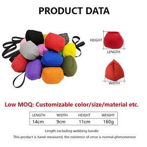 Индивидуальная ручка для дрессировки домашних животных с 1 петлей, более толстая льняная игрушка для собак, большая собака, сумка для игрушек - Product Image 5