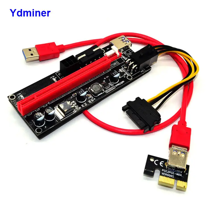 NEW VER 009S Power GPU Cable 6pin Pci-E Riser Card 1x To 16x Card Extender USB