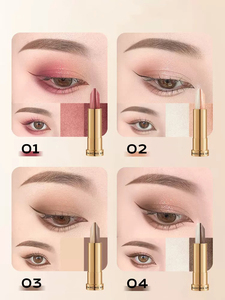 Stylo de maquillage <span class=keywords><strong>fard</strong></span> <span class=keywords><strong>à</strong></span> paupières miroitant crème de luxe de marque privée bâtonnet double couleur végétalien pour ombre <span class=keywords><strong>à</strong></span> paupières <span class=keywords><strong>bicolore</strong></span> au teint foncé - Product Image 3