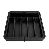 Grand plateau organisateur de tiroir à couverts, boîte de rangement extensible pour ustensiles, plateau de séparation de tiroir de cuisine