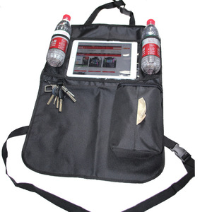 Car Seat Back Organizer Black Oxford Cloth 4-7 Pockets With <b>Tablet</b> <b>Holder</b> For Car Interior Storage - Product Image 3