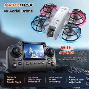โดรนรุ่นใหม่ Mini K100 Max พับได้ ใช้งานง่ายสำหรับมือใหม่ ถ่ายภาพทางอากาศ ควบคุมผ่านหน้าจอ มอเตอร์ไร้แปรงถ่าน ระบบ Optical Flow Positioning - Product Image 3