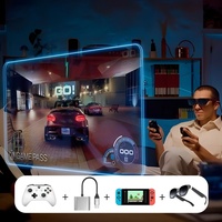 Hub USB C 2 en 1 avec adaptateur de charge PD Type C 100W pour lunettes AR, iPhone, Switch OLED, Steam Deck, iPhone, Samsung