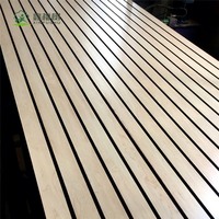 Panneau rainuré en MDF E2, épaisseur 9-18 mm, résistant à l'humidité, pour chambre et cuisine, vente directe usine Jiangsu