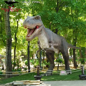 Dino Park a grandezza naturale Animatronic dinosauri a piedi realistici tirannosauro rex dinosauro animatronic spinosauro in vendita
