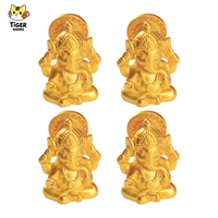 Nouvelle Statue de Bouddha Thaïlandais en Résine Dorée Miniature en Forme de Tête d'Éléphant, Écologique et de Haute Qualité, pour Décorations de Fête d'Asie du Sud-Est
