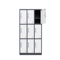 Casiers de rangement en acier Armoire à vêtements à 9 portes Serrure intelligente en acier pour l'école