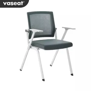 Sedia da Ufficio di Alta Qualità con Schienale in Rete, Struttura Pieghevole, Senza Ruote, per Scrivania e Conferenze - Product Image 1