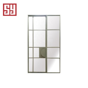 <span class=keywords><strong>Puerta</strong></span> de Hierro Forjado de Estilo Francés Moderno con Ventanas Laterales, Superficie Acabada Resistente al Viento para Entrada de <span class=keywords><strong>Villa</strong></span>, Salón, Uso en Exteriores - Product Image 1