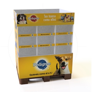 รถโรงเรียนโชว์อาหารสัตว์เลี้ยงรูปทรงรถบัส พับได้ เป็นมิตรกับสิ่งแวดล้อม ทำจากกระดาษแข็งรีไซเคิล ปรับแต่งได้ พร้อมพาเลทสำหรับวางสินค้า - Product Image 6