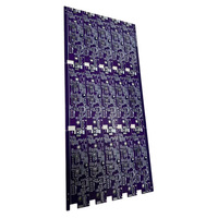 Circuit imprimé vierge double face pour système audio, texte blanc sur fond violet, rigide FR4 ou base en aluminium, haute stabilité